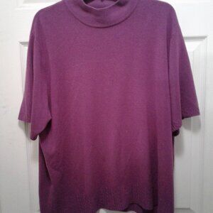 Sag Harbor Woman Purple Sweater  3X